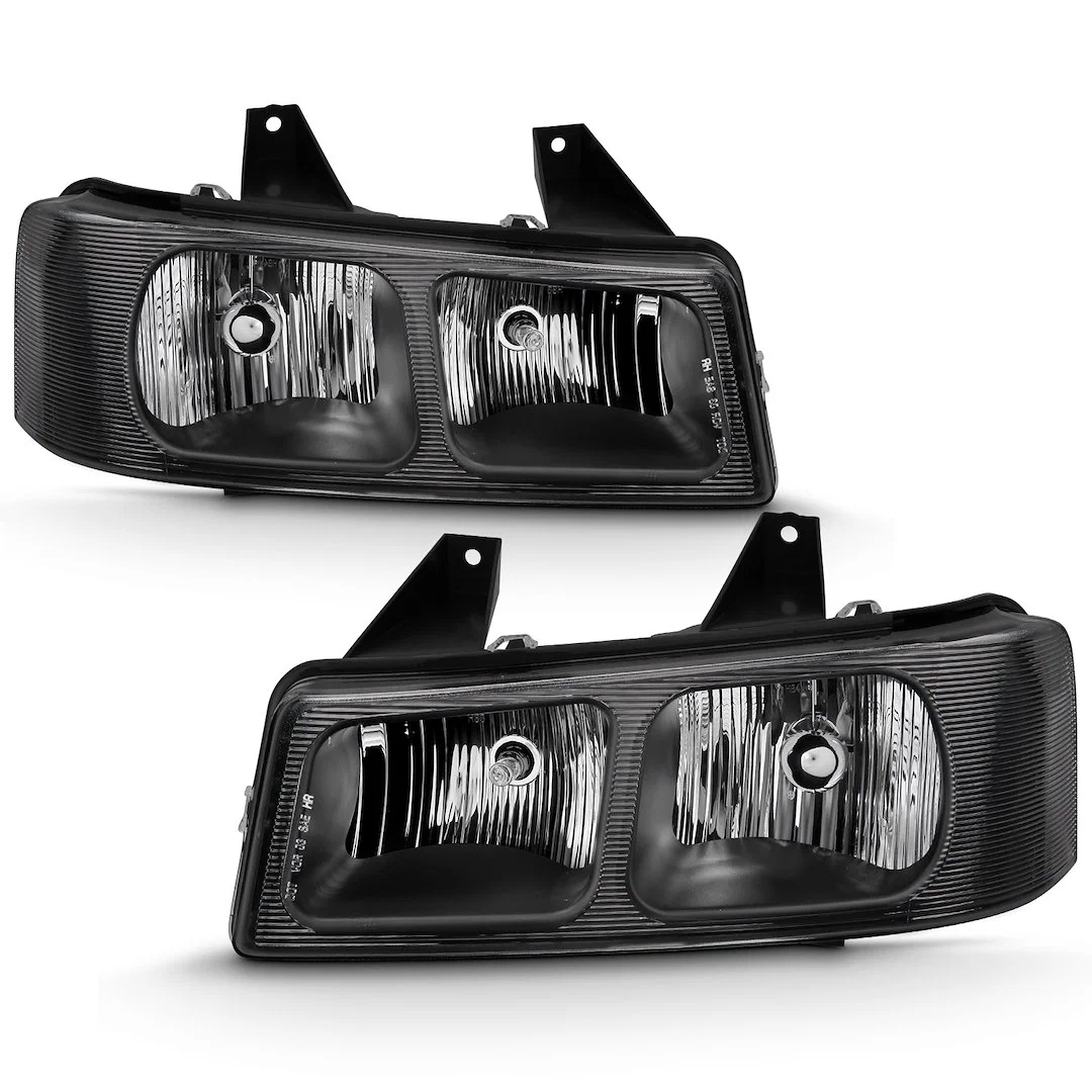 111474 – ANZO Headlight Assembly, Halogen Bulb Smoked Lens Chrome Housing Set Of 2